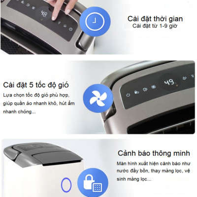 Máy hút ẩm kiêm lọc không khí cao cấp Philips DE5205/00 Cảm biến chất lượng không khí: 4 màu cho diện tích 31-40(㎡ ) - HÀNG NHẬP KHẨU