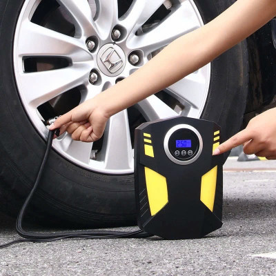 Bơmn Lốp Ô To Xe Mái 12V Thông Minh – Tự Ngắt Khi Đủ Áp, Lõi Đồng Bản Nâng Cấp , VAN VÒI NƯỚC