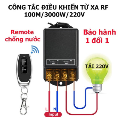 Công Tắc Điều Khiển Từ Xa 220V - 100M 30A: Hiệu Suất Đỉnh Cao với Loại Tốt, Nút Học Lệnh và Công Suất Lớn