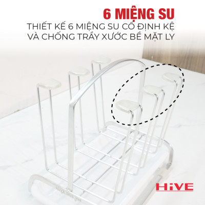 Giá úp ly HiVE inox 304 New Collection