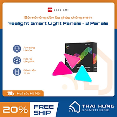 Đèn lắp ghép cao cấp thông minh - Yeelight Led Panels, Combo 6-9 tấm tam giác 16 triệu màu, hàng chính hãng.