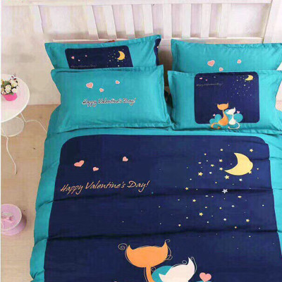Bộ drap và vỏ chăn cotton Classic Kid VCK2015 ( 4 món )