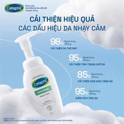 Sữa rửa mặt dạng bọt siêu mịn giúp thư giãn và làm dịu da nhạy cảm CETAPHIL SOOTHING FOAM WASH 200ML