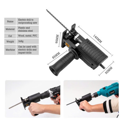 Bộ Chuyển Đổi Máy Khoan thành Máy Cưa Điện Cầm Tay với 3 Lưỡi Cắt Gỗ Kim Loại: Đa Năng và Tiện Ích