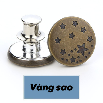 Set 2 khuy gài quần jean kim loại dễ dàng tháo rời tùy chỉnh đa năng