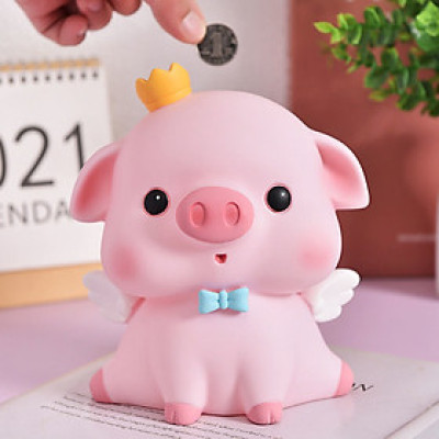 Ống Tiết Kiệm Heo Thiên Thần Ống Heo Trang Trí Quà Tặng_ Hàng chính hãng