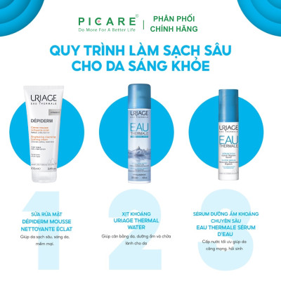 Sữa Rửa Mặt Làm Sạch Và Thanh Khiết Làn Da Uriage Depiderm Mousse Nettoyante Éclaircissante 100ml