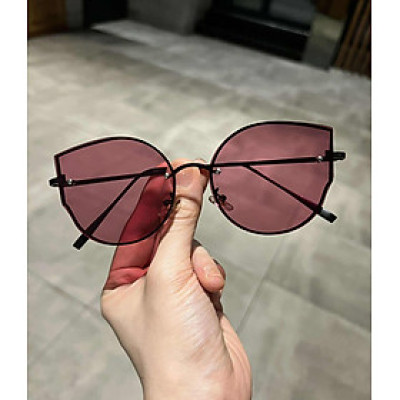 Kính râm Mắt mèo màu hồng thời trang ulzzang