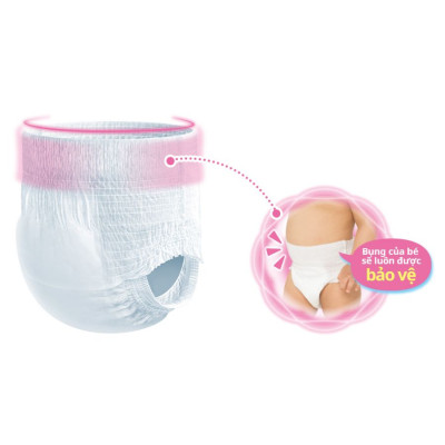 Bộ 2 tã quần cao cấp bé gái Moony L44 [Tặng bộ quần áo Nous 18-24m]