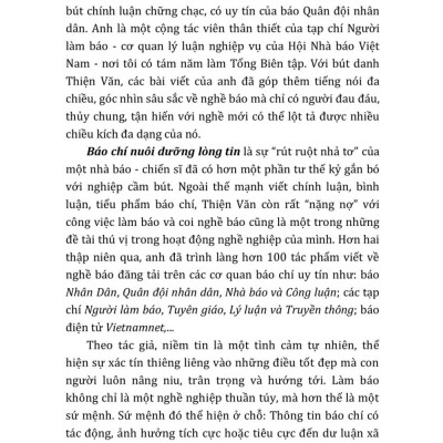 Báo chí nuôi dưỡng lòng tin ( bản in 2025)