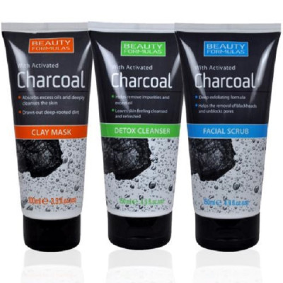 Sữa rửa mặt Formulas Beauty Detox Cleanser with Activated Charcoal 150ml - than hoạt tính tẩy độc tố 