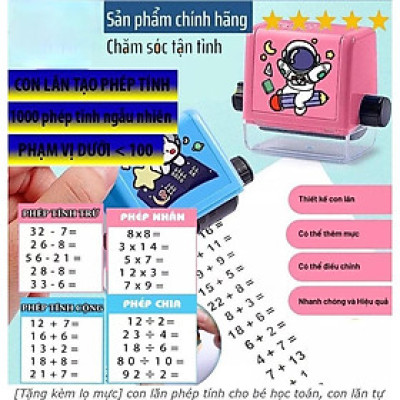Máy In Con Lăn Tạo Phép Tính Cộng Trừ Nhân Chia Cho Bé Học Toán