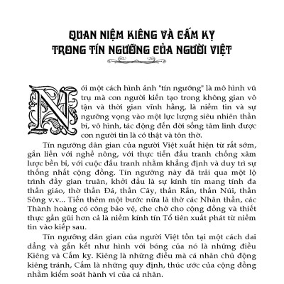 Kiêng Và Cấm Kỵ Của Người Việt Xưa Và Nay (Tái bản 2025)