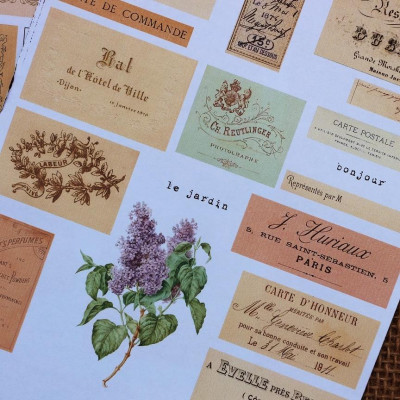 Sticker tự cắt phong cách cổ điển -vintage trang trí sổ nhật kí, sổ tay | Bullet journal - kc011