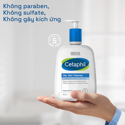 Sữa rửa mặt dịu lành cho da dầu nhạy cảm CETAPHIL OILY SKIN CLEANSER 125ML