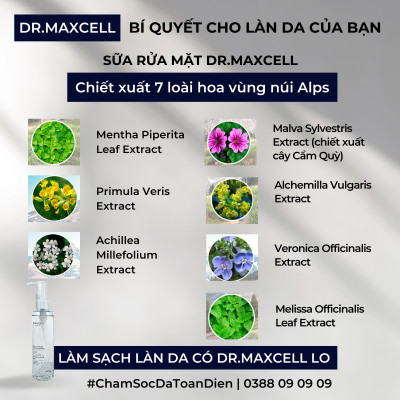 Sữa rửa mặt tinh khiết Dr.Maxcell