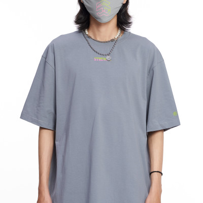 5THEWAY /two-tone line/ BIG LOGO MASK in NEUTRAL GRAY aka Khẩu Trang Xám