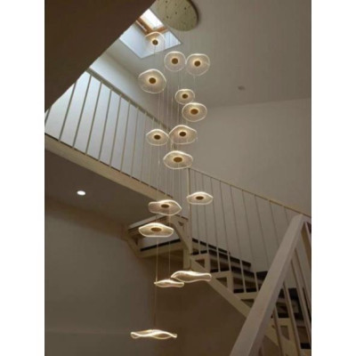 Ảnh thật 200% - Đèn thả thông tầng KATANA cánh lá sen phong thái sang trọng, hiện đại, độc đáo, đèn tô điểm hiện đại DT