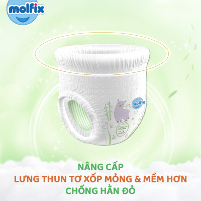 Tã/bỉm quần Molfix Thiên nhiên Super Jumbo M (6kg - 11kg) - Gói 56 miếng