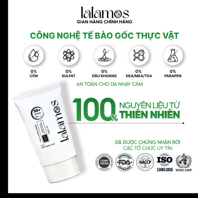 Kem chống nắng Lalamos nhụy Kim Ngân Hoa tone up unisex SPF 50+ PA++++ 50ml