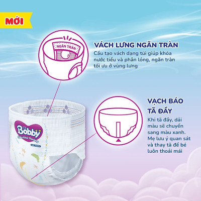 [TẶNG KÈM 4 MIẾNG] Tã quần Bobby Siêu Khô Thoáng - 100% Thoáng Khí Mega Jumbo - L96