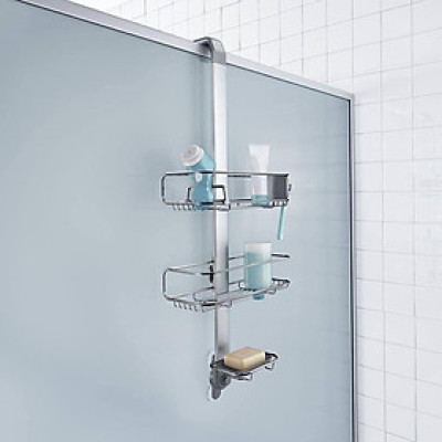 GIÁ ĐỂ ĐỒ NHÀ TẮM SIMPLEHUMAN CADDY loại treo vách kính, không cần khoan đục, Hàng chính hãng