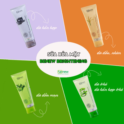 Sữa rửa mặt sáng da Lô Hội - Benew Aloe Brightening 160ml