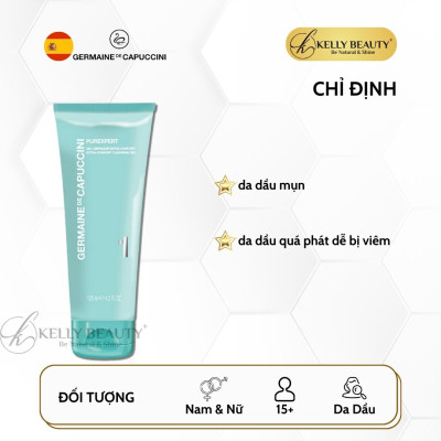 Gel Rửa Mặt Cho Da Dầu Mụn Germaine PUREXPERT Extra Comfort Cleansing Gel | Kelly Beauty