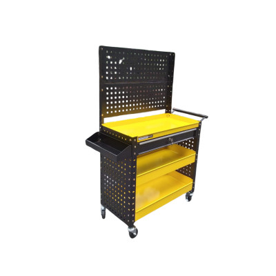 Xe đẩy dụng cụ 3 khay 1 ngăn kéo 2 tấm hông có tấm treo Stronger Tool