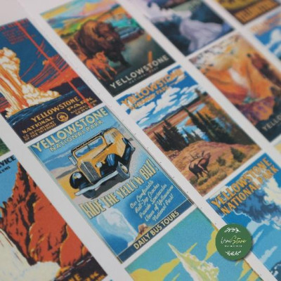 sticker sheet yellow stone - sticker dán, trang trí sổ nhật kí, sổ tay | Bullet journal sticker - uni027