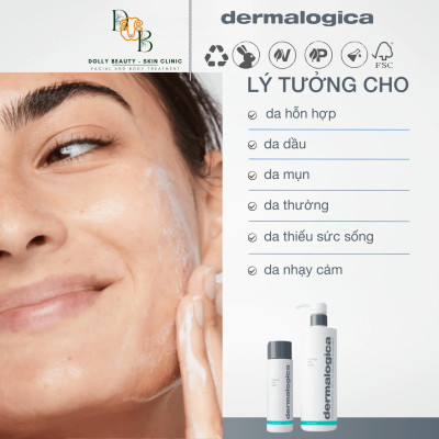 Sữa rửa mặt dành cho da dầu mụn CLEARING SKIN WASH của Dermalogica - Dolly Beauty