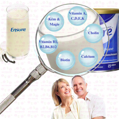 Ensure Đức cho người lớn tuổi Ensure Vanille-Geschmask giúp hồi phục sức khỏe cho người gầy, suy dinh dưỡng - QuaTangMe Extaste