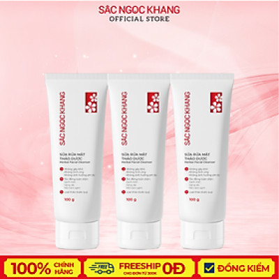 Combo 3 Sữa Rửa Mặt Sắc Ngọc Khang 100gr / Tuýp