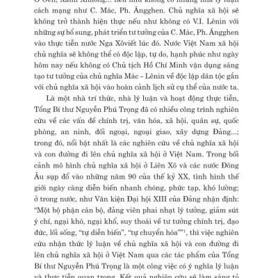 Nhận thức lý luận về chủ nghĩa xã hội và con đường đi lên chủ nghĩa xã hội ở Việt Nam - bản in 2024