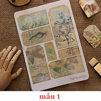 Sticker tự cắt Neutral Pocket Builder - sticker sheet dán, trang trí sổ nhật kí, sổ tay | Bullet journal - kc002