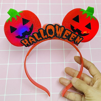 Bờm bí ngô có đèn hoá trang halloween/ Bờm tóc chơi halloween 