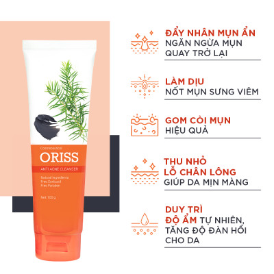 Sữa Rửa Mặt Tạo Bọt Ngừa Mụn Oriss 100g - Chuyên Dành Cho Da Mụn