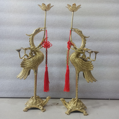 Cặp Hạc Cưỡi Rùa Bằng Đồng, Cặp Hạc Thờ Cúng Bằng Đồng