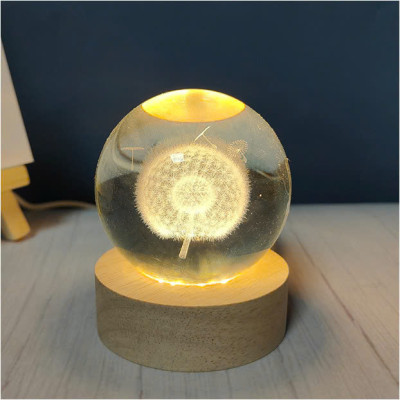 Quả Cầu Pha Lê Phát Sáng Để Bàn, Trang Trí Phòng Ngủ, Bàn Làm Việc, Quà Tặng Sinh Nhật - Henrysa