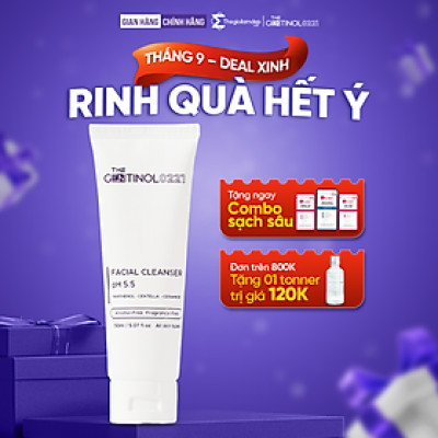 Sữa rửa mặt làm sạch da mặt, giúp dưỡng ẩm da, ngăn ngừa mụn, se khít lỗ chân lông The Gentinol 0221 150ml