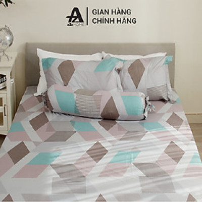 Bộ Ga Giường 4 Món Cubism Color Mềm Mại 100% Mirco Silk Cao Cấp A2Z Home