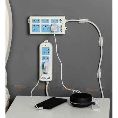 Miếng Dán Tường Treo Ổ Cắm Điện Treo Wifi Móc Treo Đa Năng Tiện Lợi 