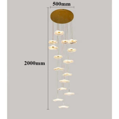 Ảnh thật 200% - Đèn thả thông tầng KATANA cánh lá sen phong thái sang trọng, hiện đại, độc đáo, đèn tô điểm hiện đại DT