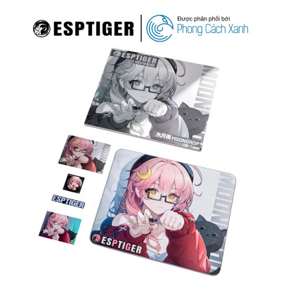Lót chuột vải ESPTiger Neon V2 - Moondrop Edition Gaming Mousepad - Hàng Chính Hãng