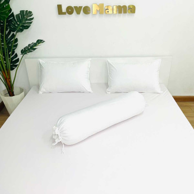 Ga chống thấm màu trắng trơn LoveMama chống thấm nước mềm mại thoáng mát