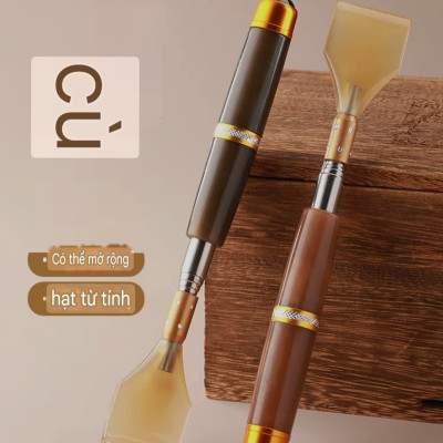 Dụng cụ Massage 2 in 1 Thu Gọn Kéo Dài 50cm Một Đầu Gãi Và By Lăn 360 Độ Từ Tính – Cây Massage Thần Thánh Gãi Lưng Bầm Huyệt Người già Người Trẻ Dùng Đều Khỏe Đẹp Làn Da