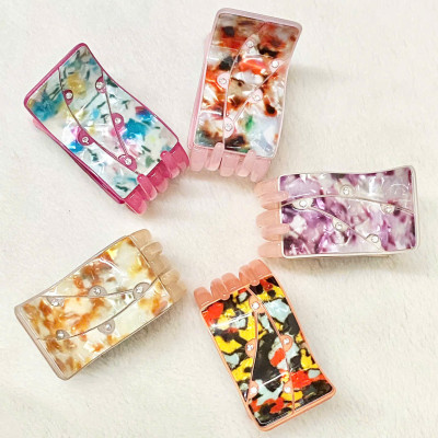 Kẹp tóc càng cua 2 lớp đính hột xoàn xịn - Kẹp tóc thời trang Hàn Quốc cao cấp