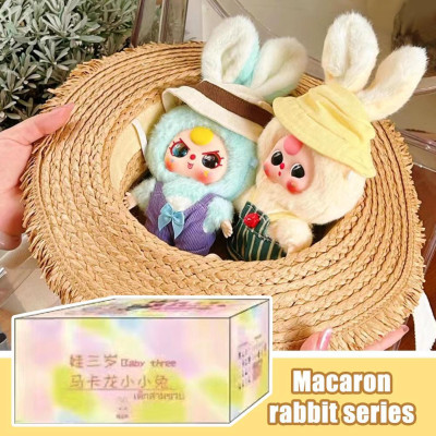 Gấu Bông Baby Three móc khóa Macaron Cute Bunny 