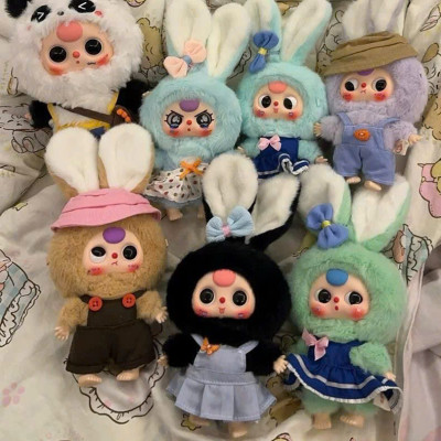 Gấu Bông Baby Three móc khóa Macaron Cute Bunny 