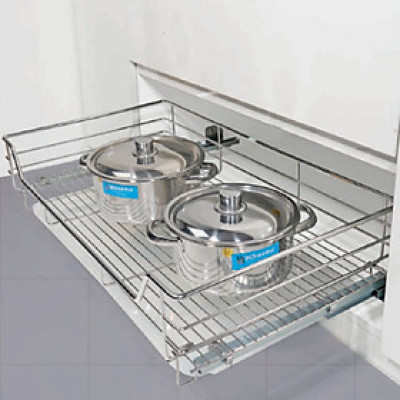 Kệ Đựng Xoong Nồi Inox 304 Nan Tròn Grob - Hàng Chính Hãng